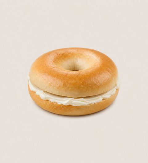 Plain Bagel 🥯 with cream cheese