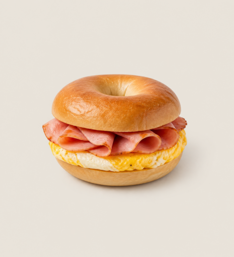 Bagel with Ham and Egg