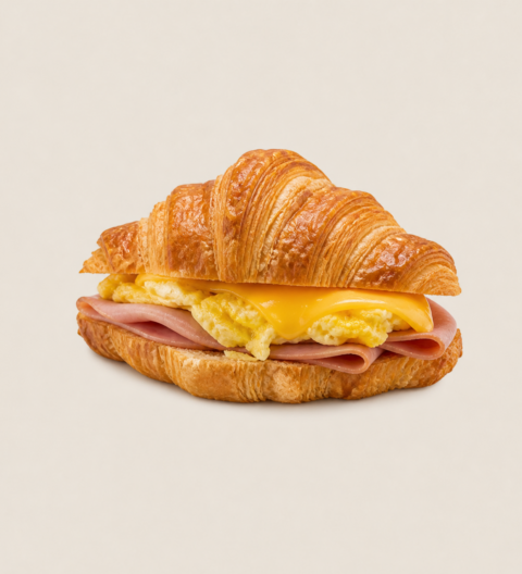 Ham, Egg & Cheese on Croissant