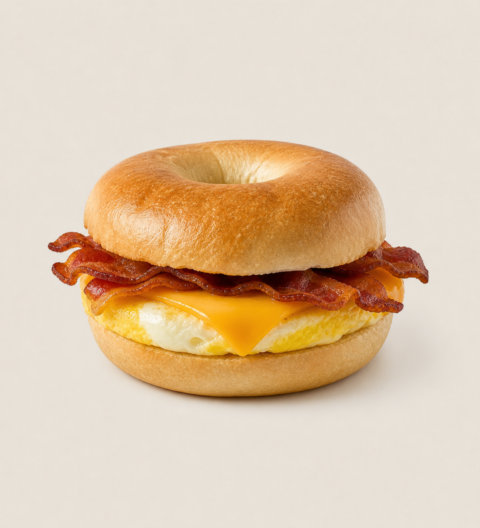 Bacon egg & Cheese on Bagel